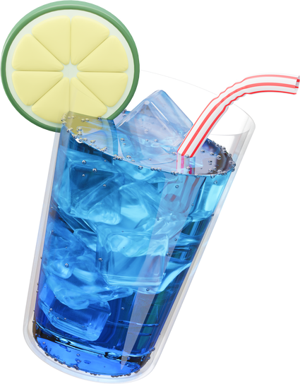 mojito drink 3d illustration