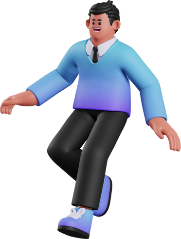 3D Character Floating Man