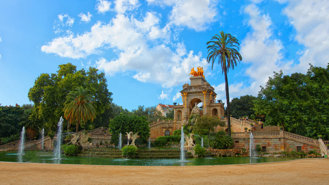 Cascade Fountain in the Ciutadella Park in Barcelona