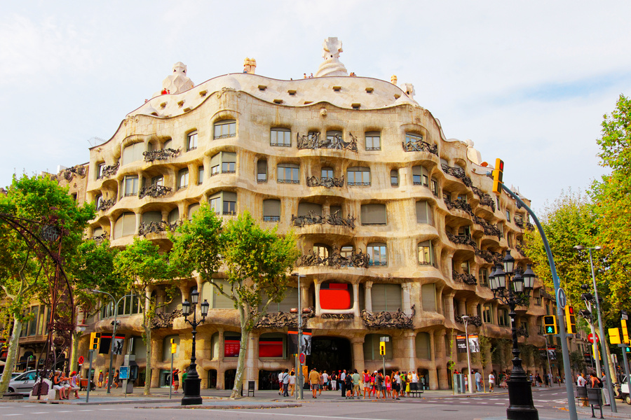 Casa Mila Building in Barcelona in Spain