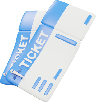 ticket airplane travel 3d icon illustration